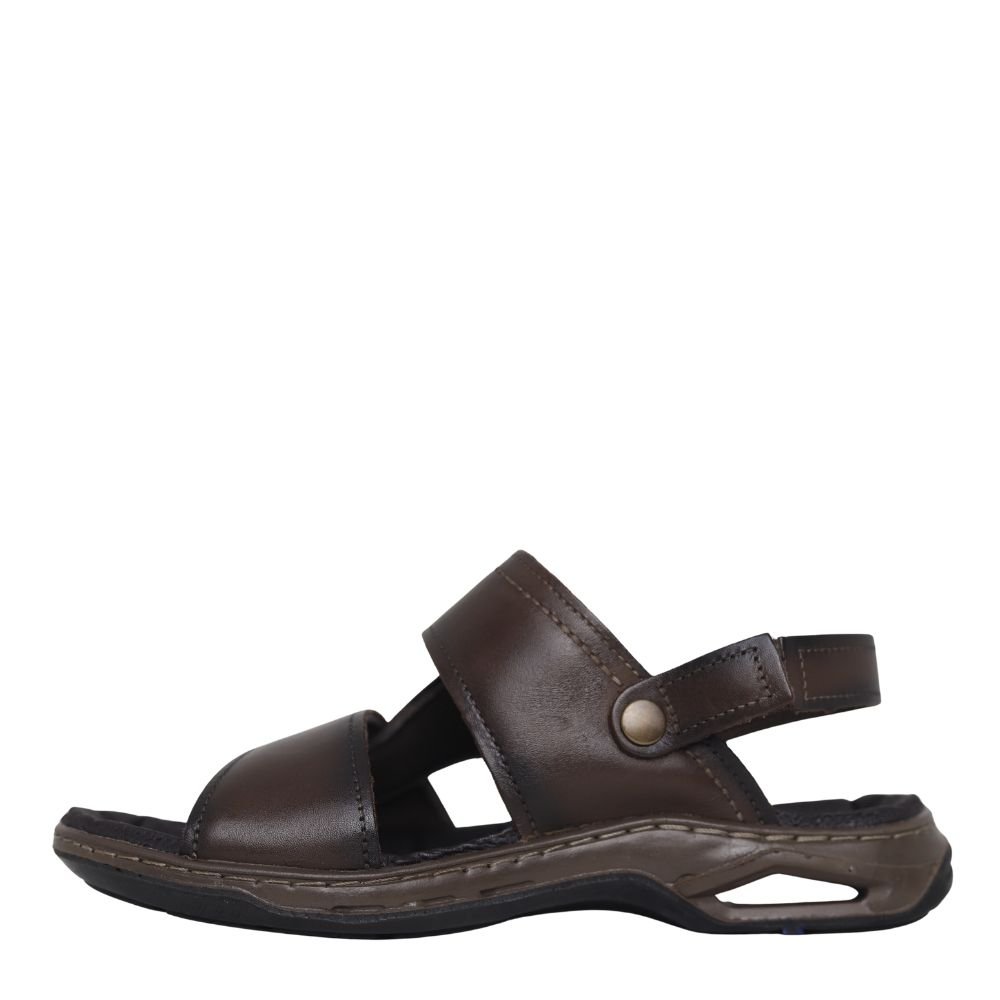 Sandália Masculina Amortech Conforto Couro Pegada 133234 Marrom 3