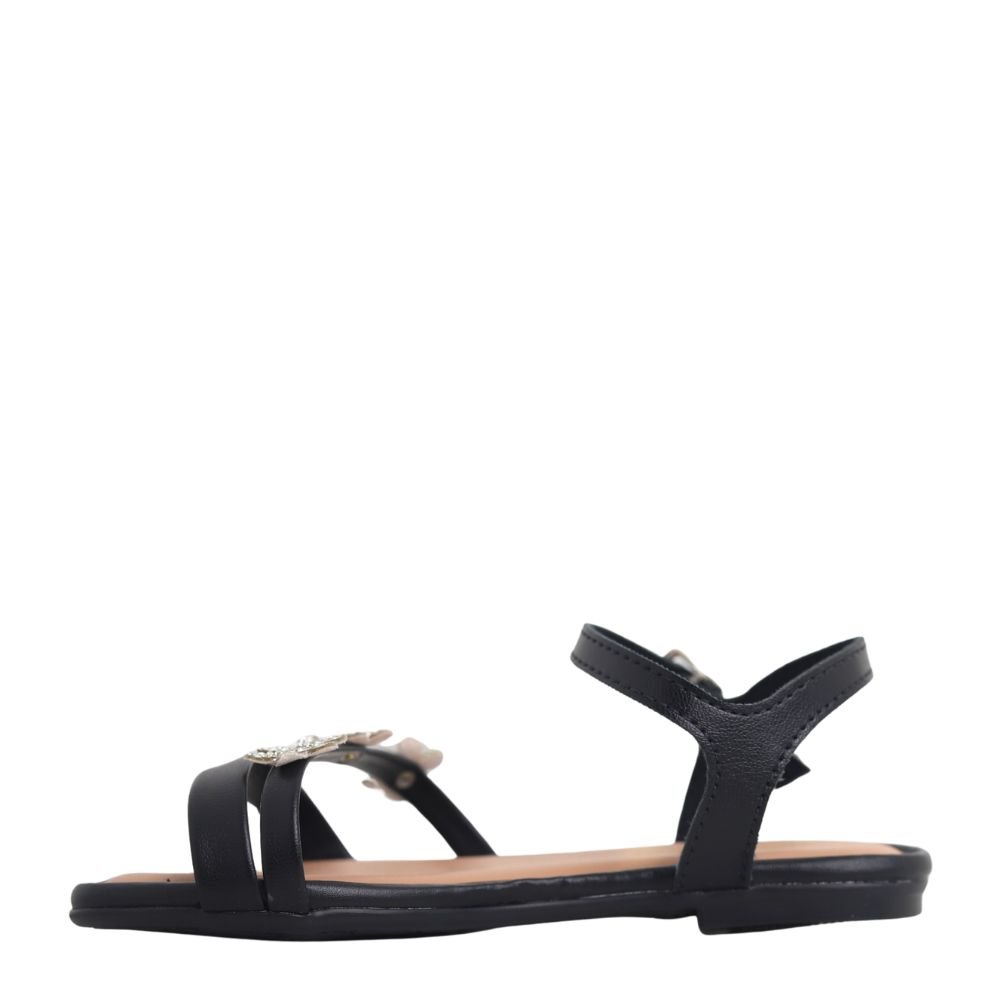 Sandália Infantil Menina Molekinha Strass Estilosa Leve 2157.1091 Preto 3