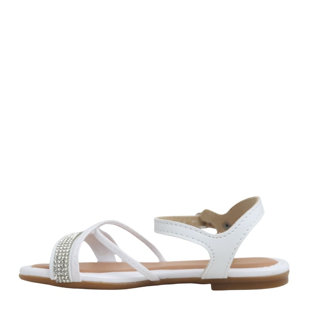 Sandália Infantil Menina Molekinha Strass Estilosa Leve 2157.1091 Branco 3