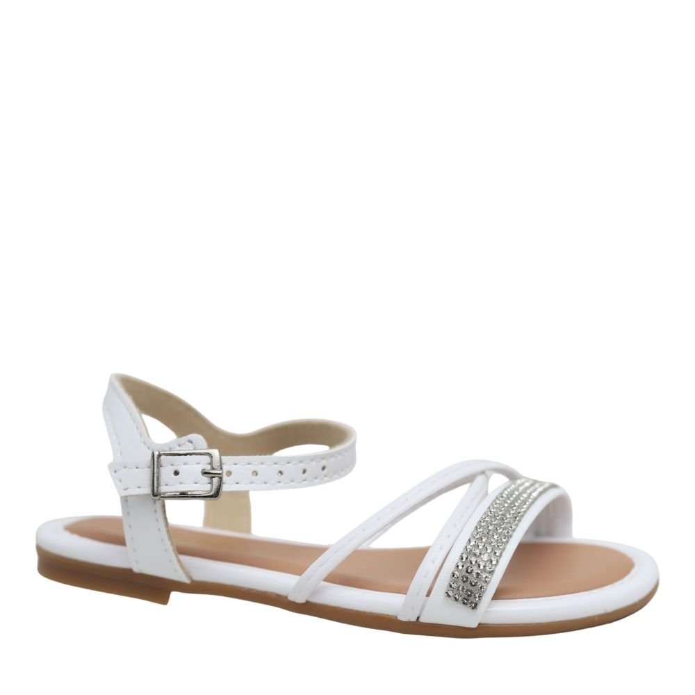 Sandália Infantil Menina Molekinha Strass Estilosa Leve 2157.1091 Branco 4