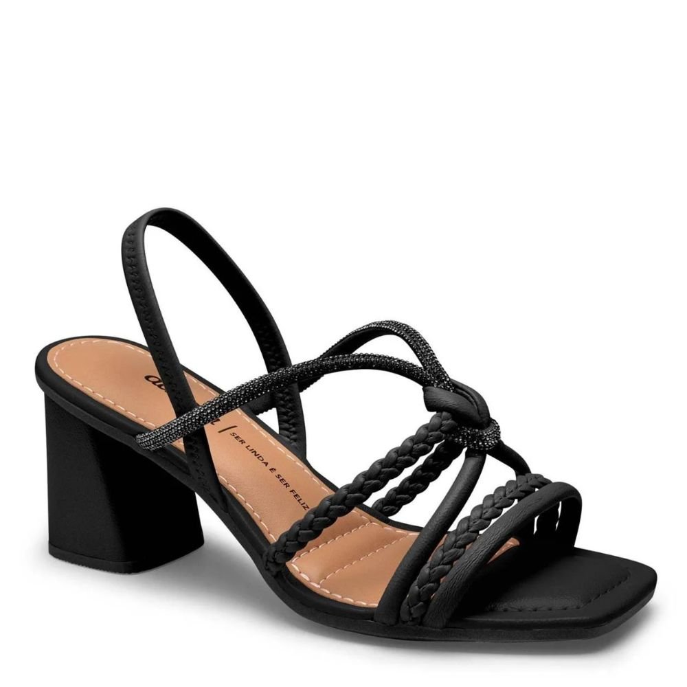 Sandália Feminina Dakota Salto Bloco Brilho Conforto Y9761