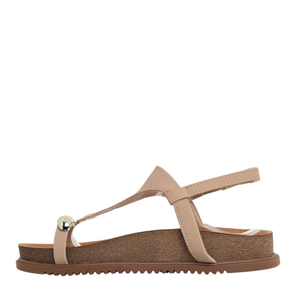 Sandália Papete Feminina Confortável Dedo Beira Rio 8524.109 Bege 3