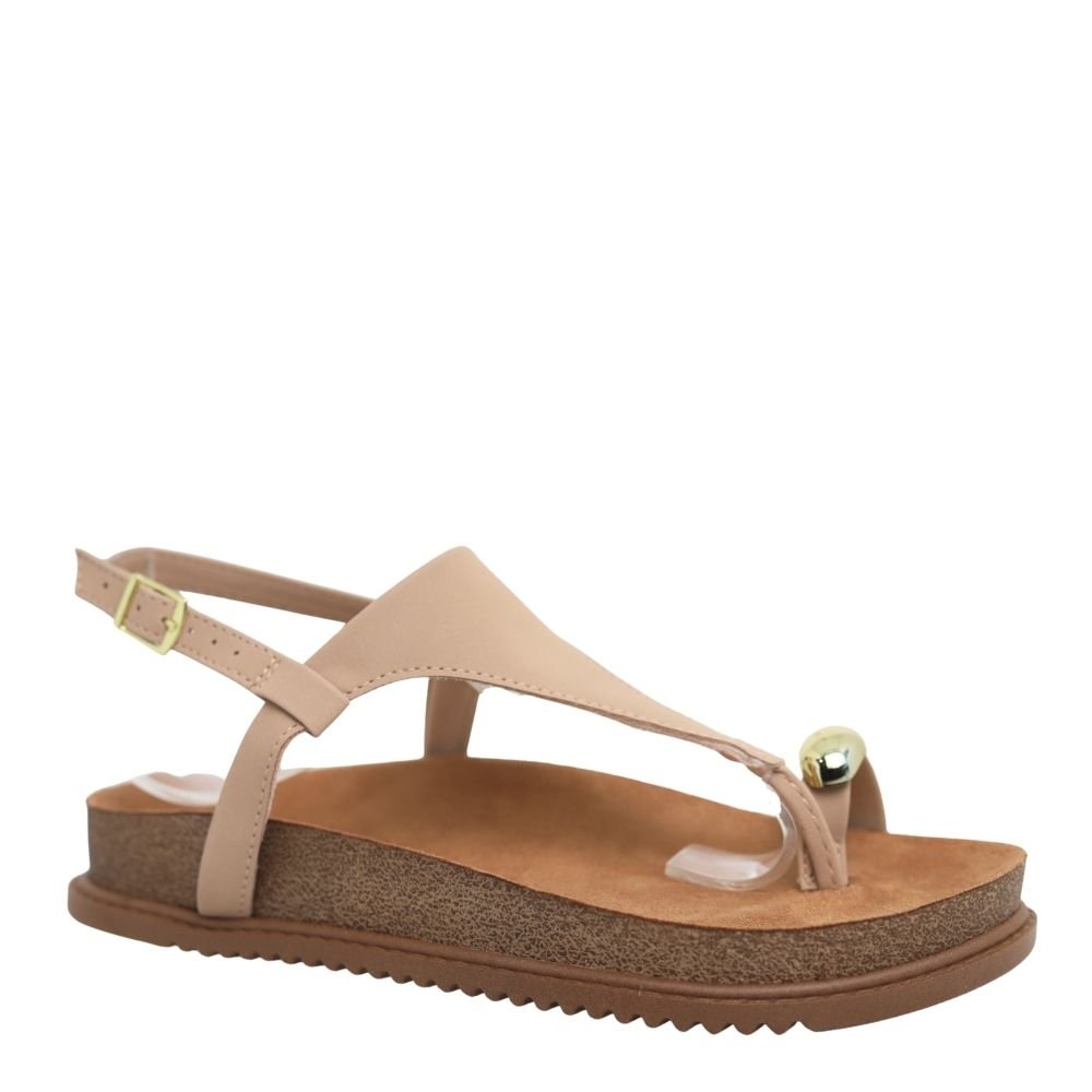 Sandália Papete Feminina Confortável Dedo Beira Rio 8524.109 Bege 4