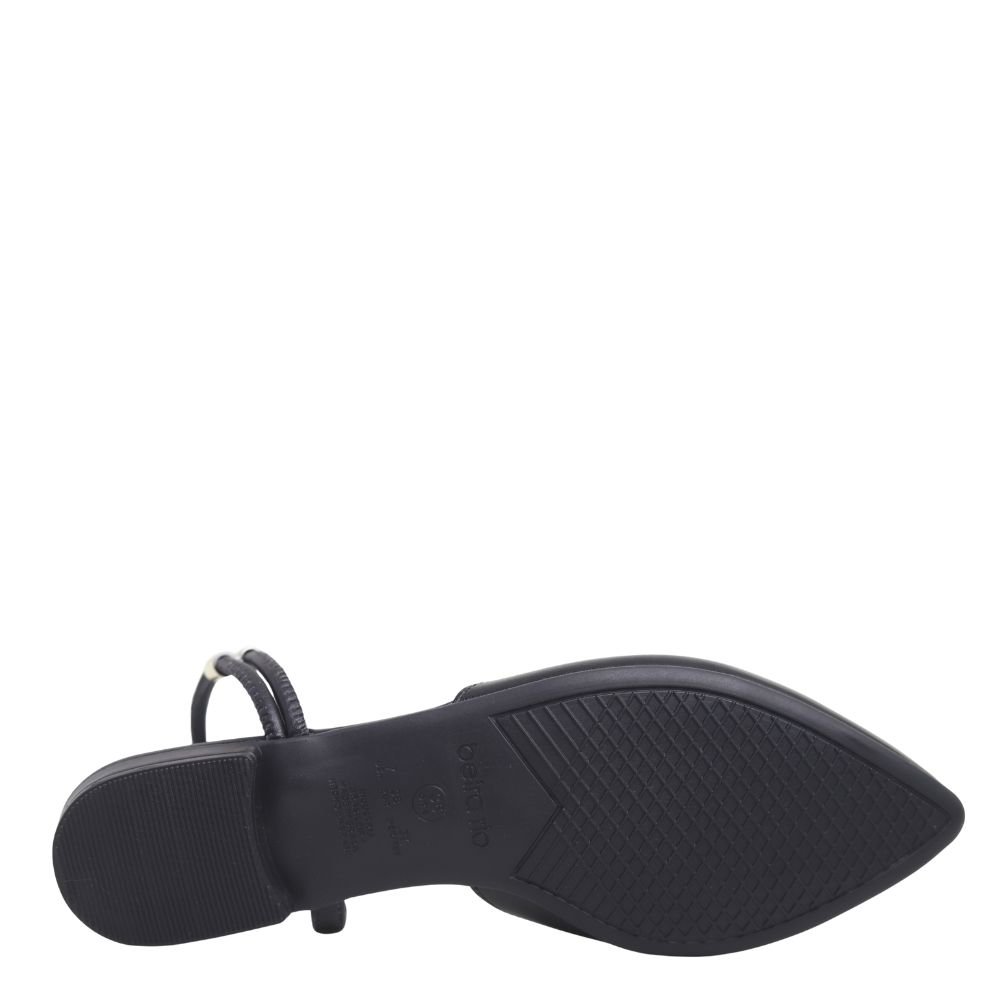 Sapato Mule Feminino Slingback Bico Fino Beira Rio 4134.1015 Preto 5