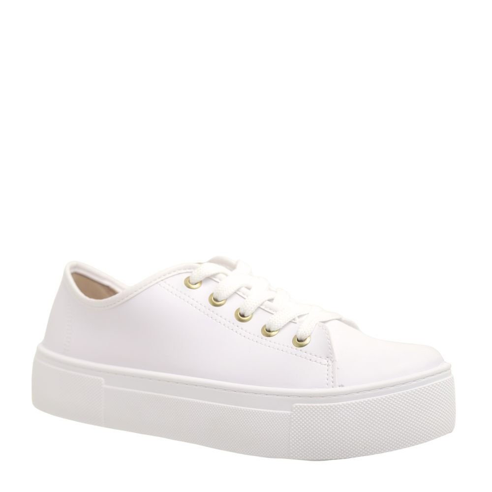 Tênis Feminino Casual Flatform Confortável Moleca 5658.538 Branco 4