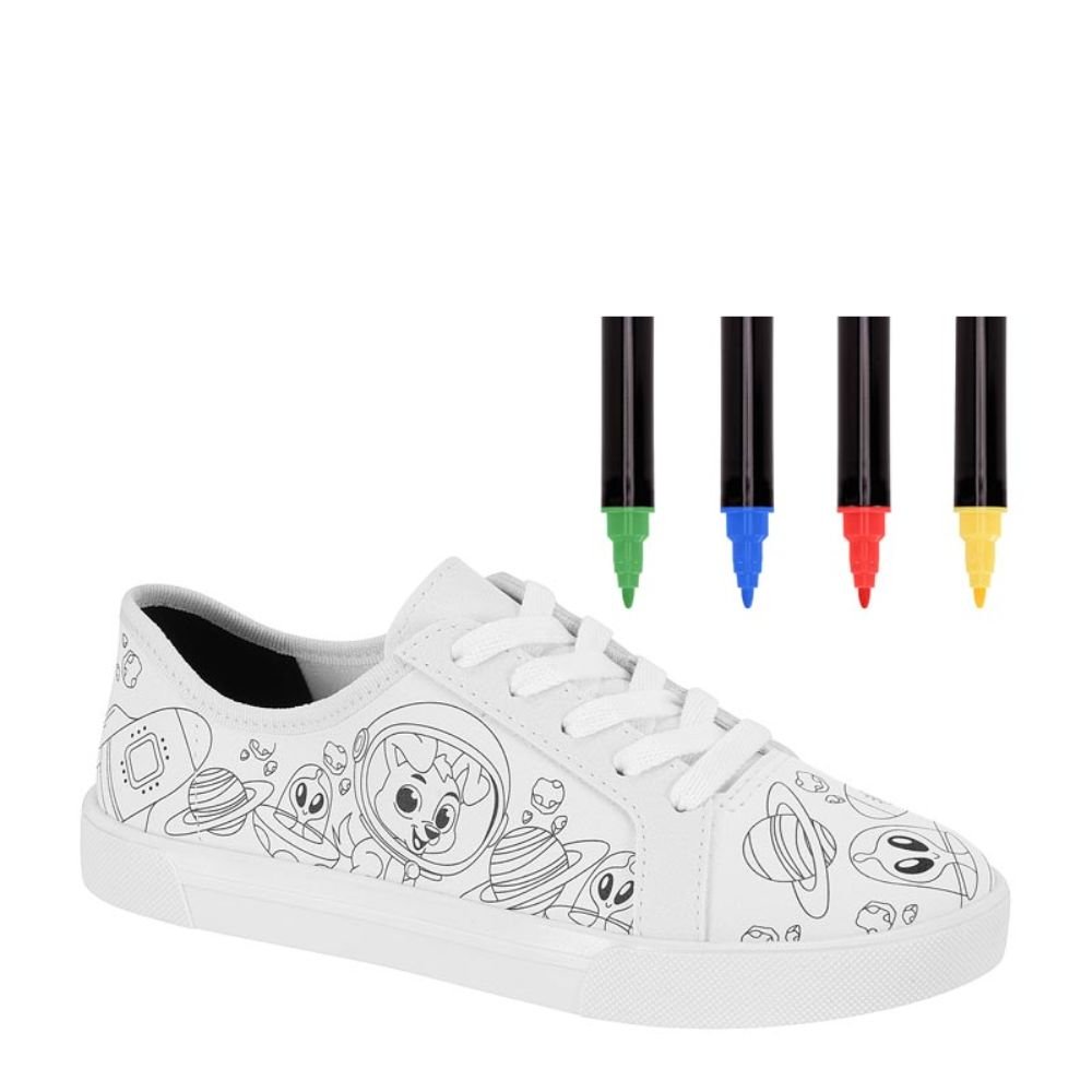 Tenis Infantil Menino Canetas de Colorir Molekinho 2875.100