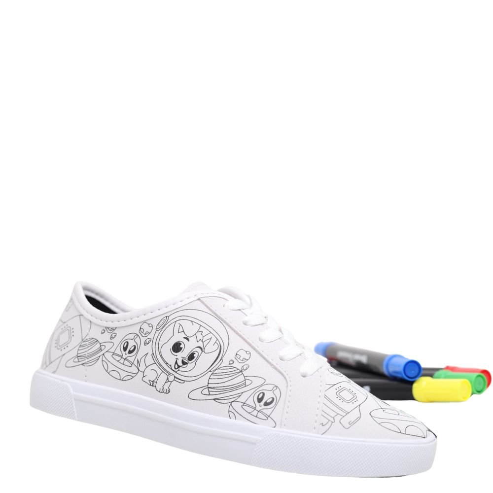Tenis Infantil Menino Canetas de Colorir Molekinho 2875.100 Branco 4