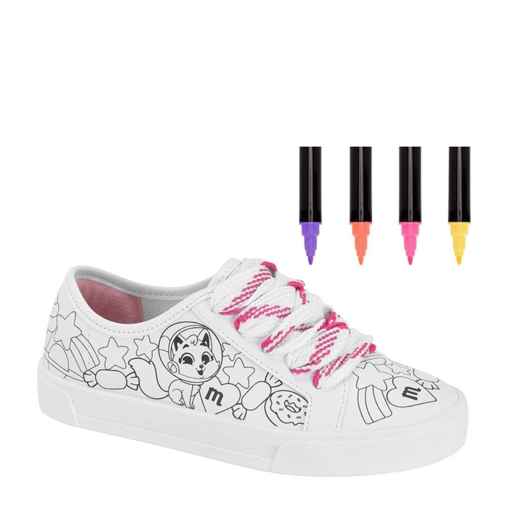 Tenis Infantil Menina Personalizar Colorir Molekinha 2593100