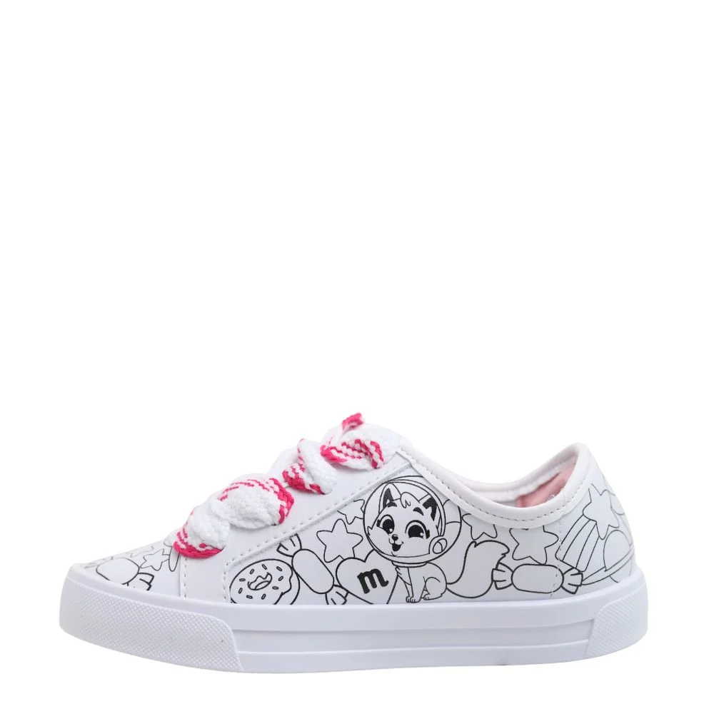 Tenis Infantil Menina Personalizar Colorir Molekinha 2593100 Branco 3