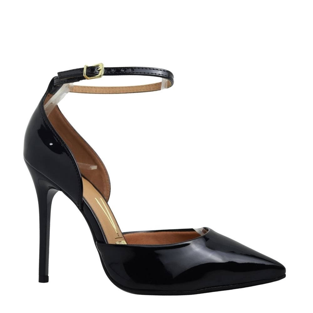 Scarpin Feminino Vizzano Salto Alto Agulha Brilho 1421.116 Preto 4
