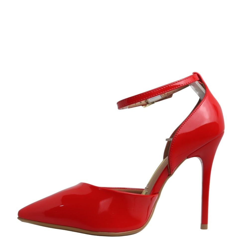 Scarpin Feminino Vizzano Salto Alto Agulha Brilho 1421.116 Vermelho 3