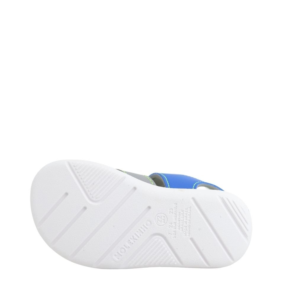 Papete Sandália Infantil Molekinho Menino Conforto 2619.217 Cinza/Azul 5