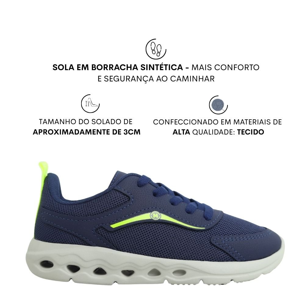 Tenis Infantil Menino Conforto Super Leve Molekinho 2872.102 Azul 2