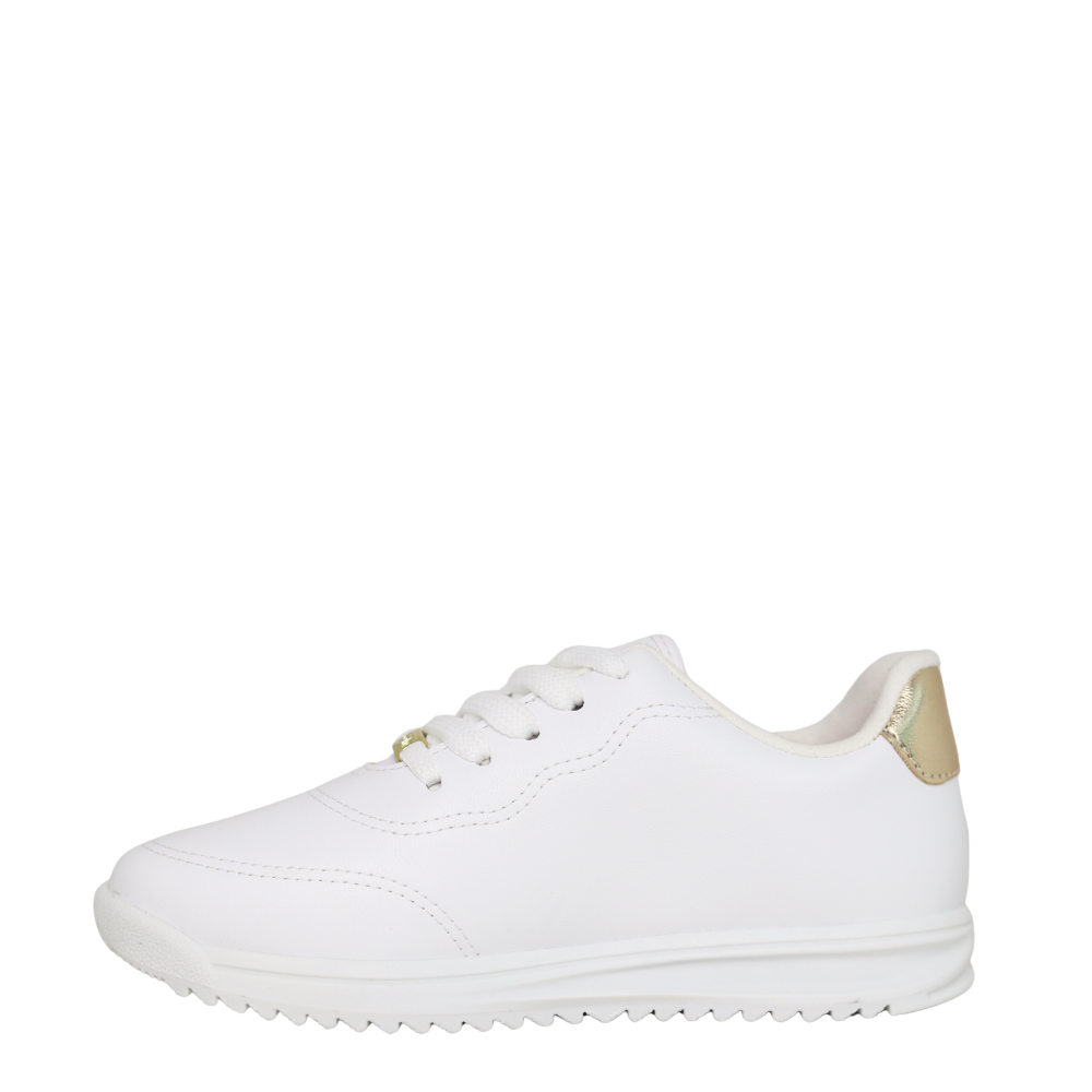 Tenis Infantil Menina Molekinha Blogueirinha Flatform Macio Branco 3