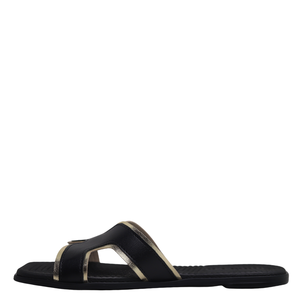Chinelo Rasteira Slide Casual Leve Feminino Moleca 5558.101 Preto 3