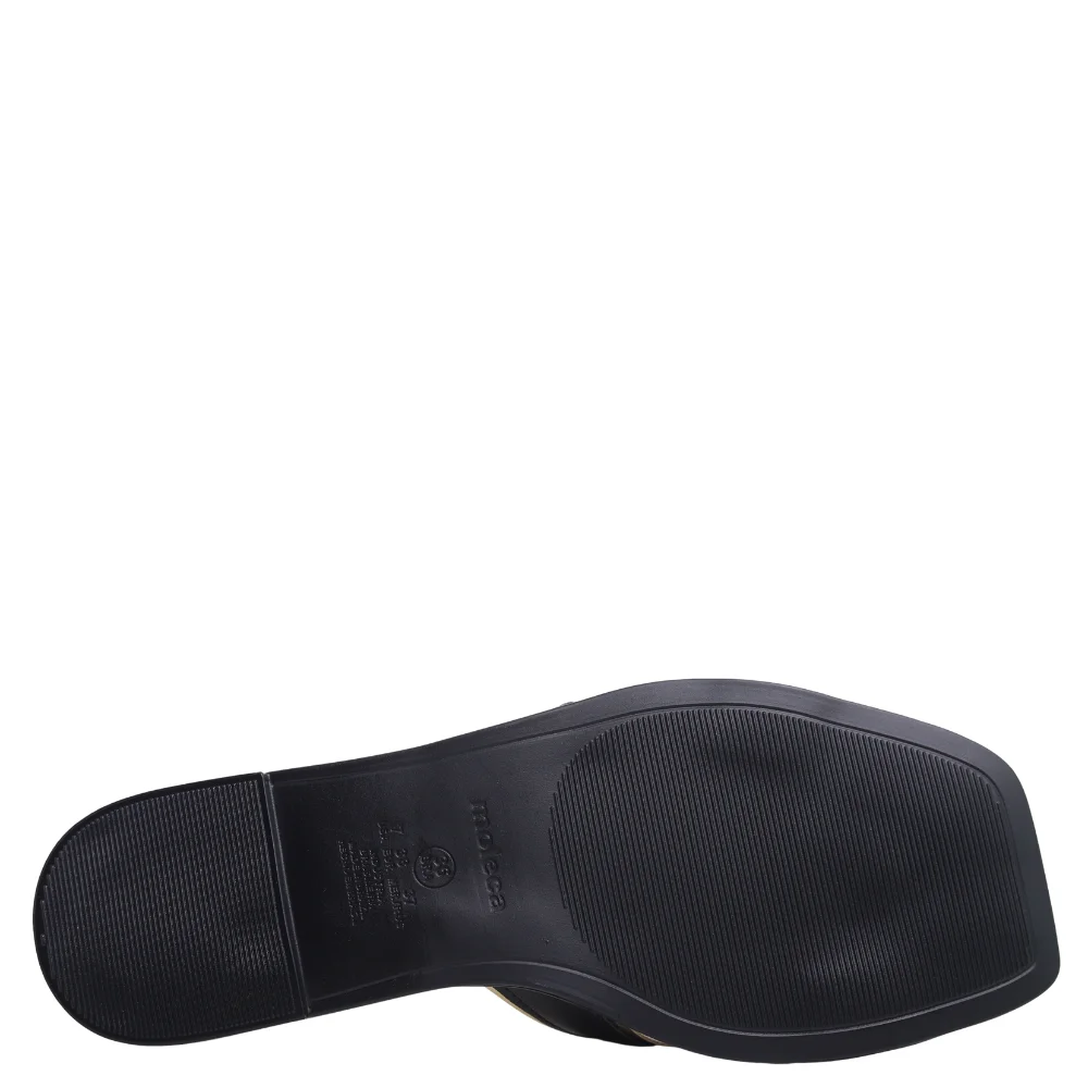 Chinelo Rasteira Slide Casual Leve Feminino Moleca 5558.101 Preto 5