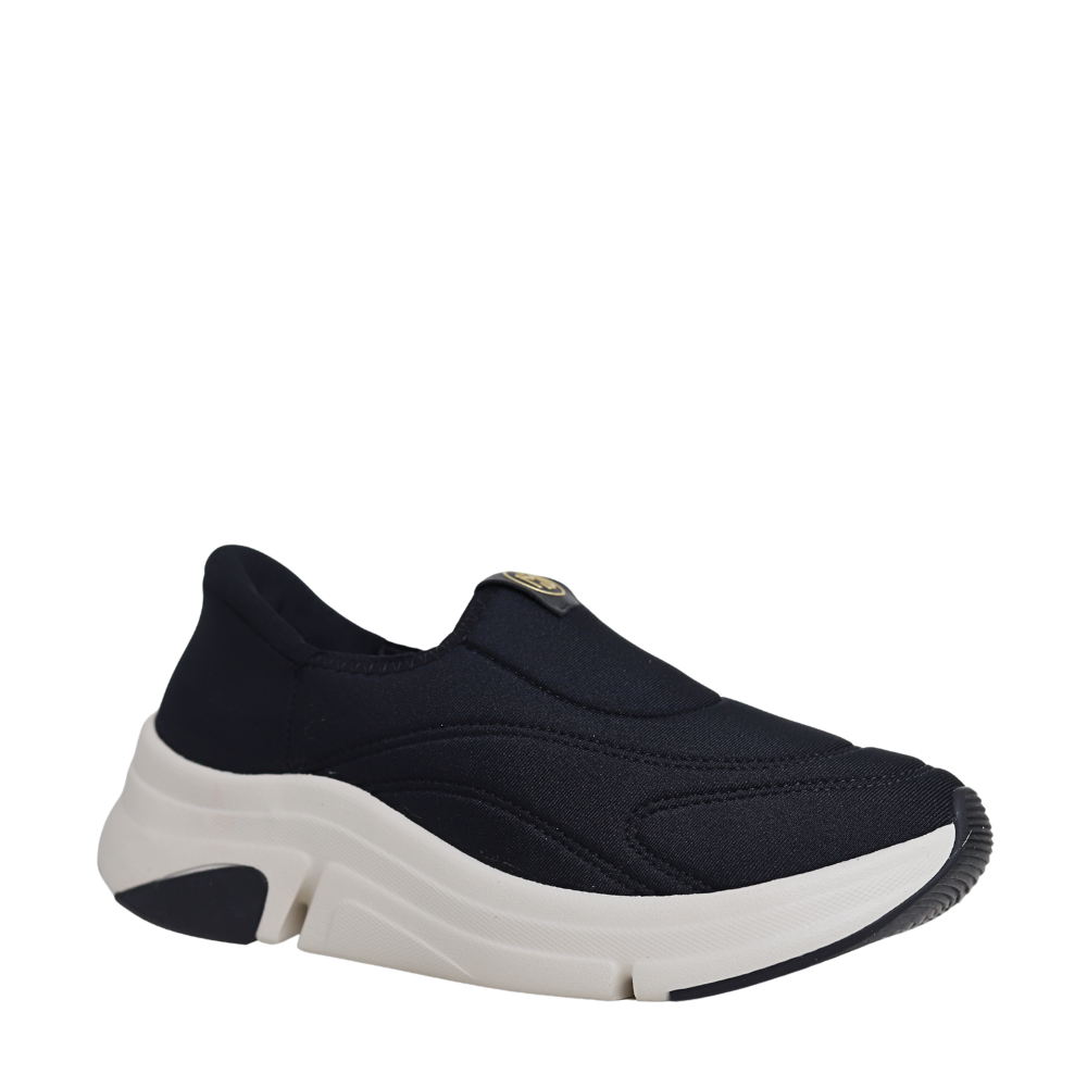 Tênis Feminino Slip On Calce Fácil Leve Ortopedico Modare Preto 4