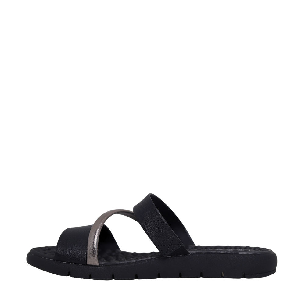 Sandália Feminina Elástico Brilho Conforti Modare 7162.332 Preto 3