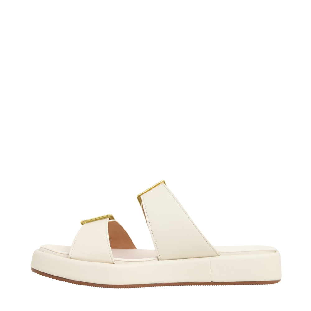 Sandália Papete Feminina Fivela Ajustável Vizzano 6506.125 Bege 3