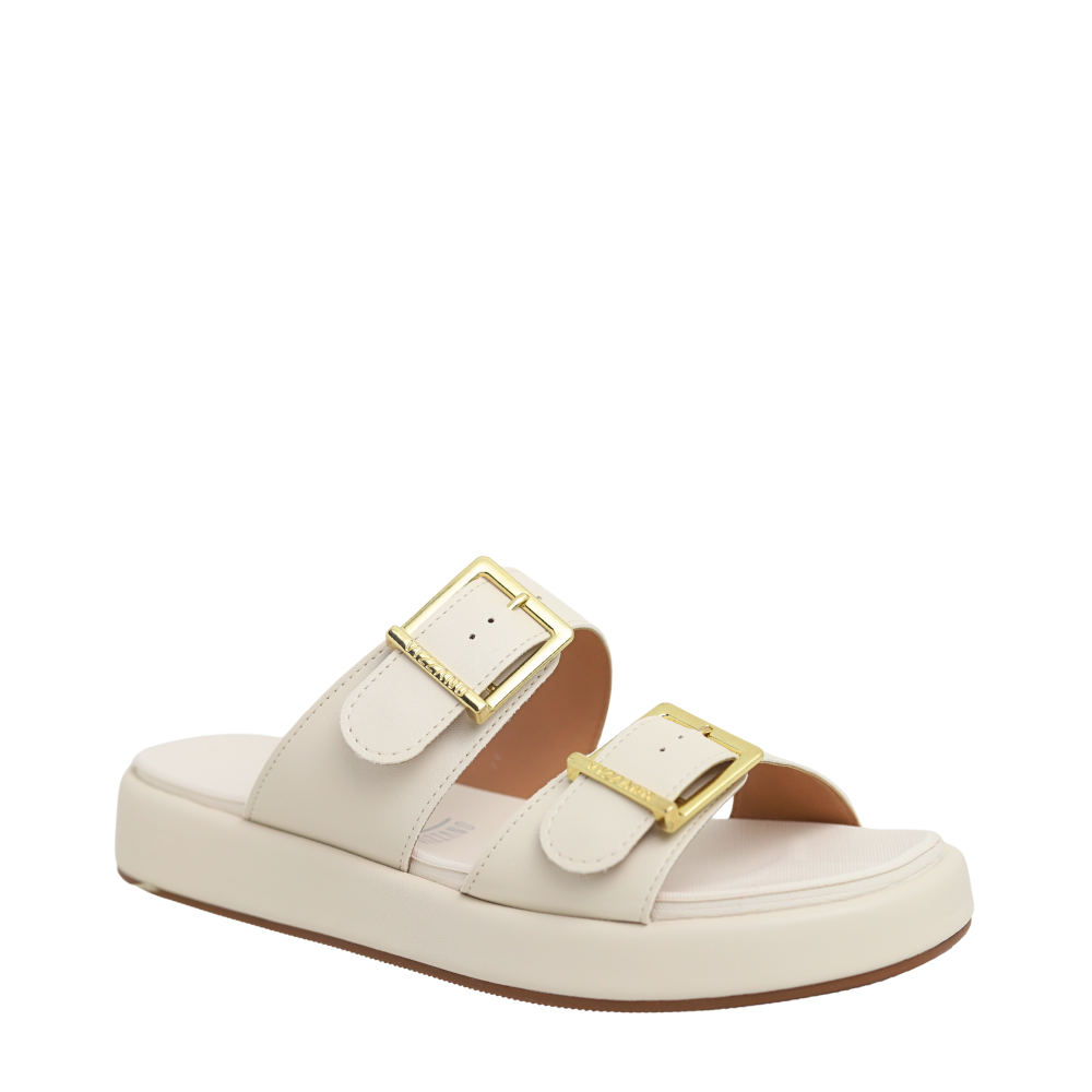 Sandália Papete Feminina Fivela Ajustável Vizzano 6506.125 Bege 4