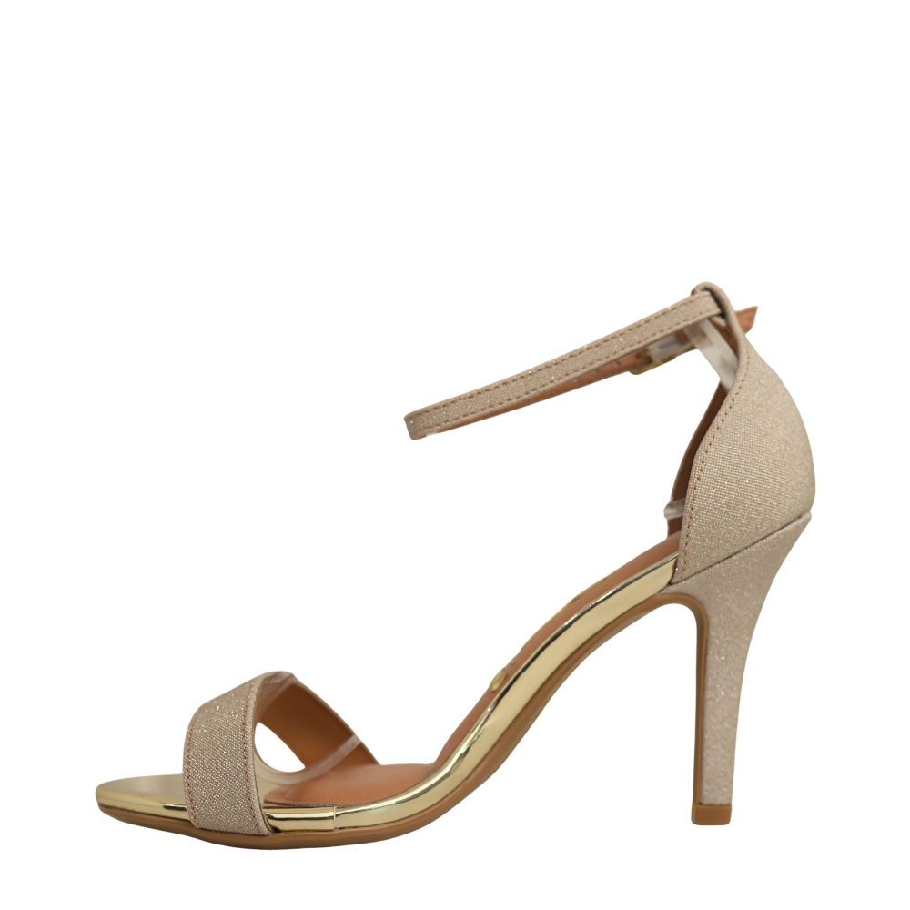 Sandália Social Feminino Casual Vizzano Salto Médio 6249.452 Dourado 3