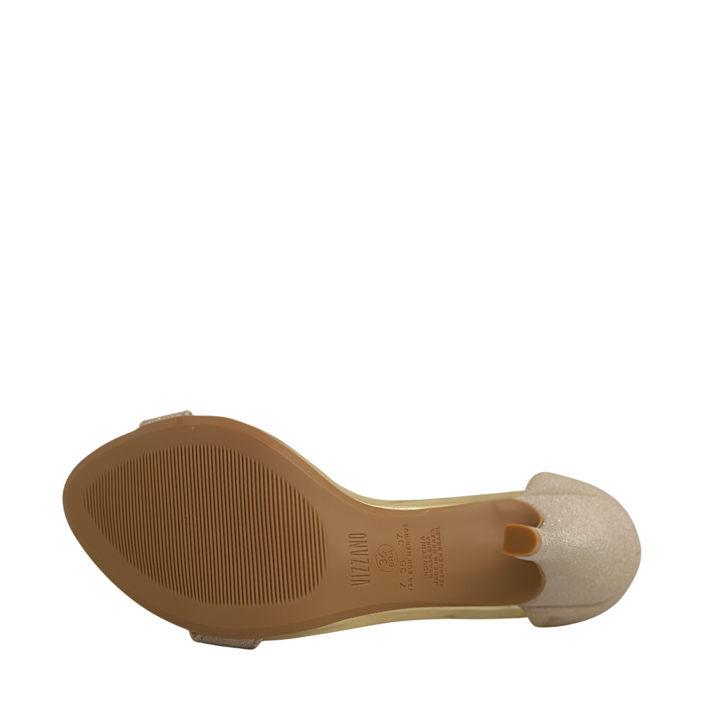 Sandália Social Feminino Casual Vizzano Salto Médio 6249.452 Dourado 5