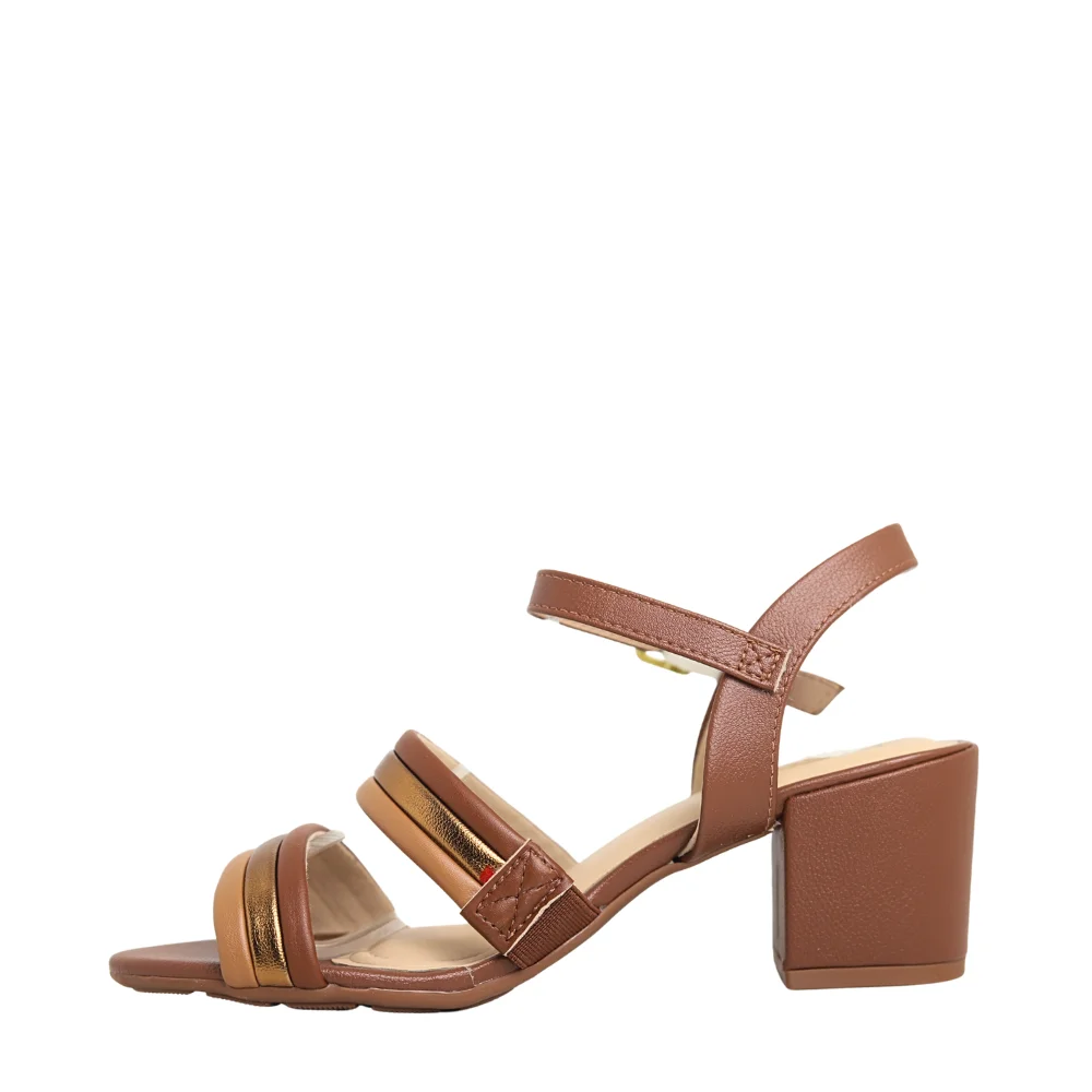 Sandália Feminina Casual Tiras Salto Bloco Modare 7109.486 Cobre 3