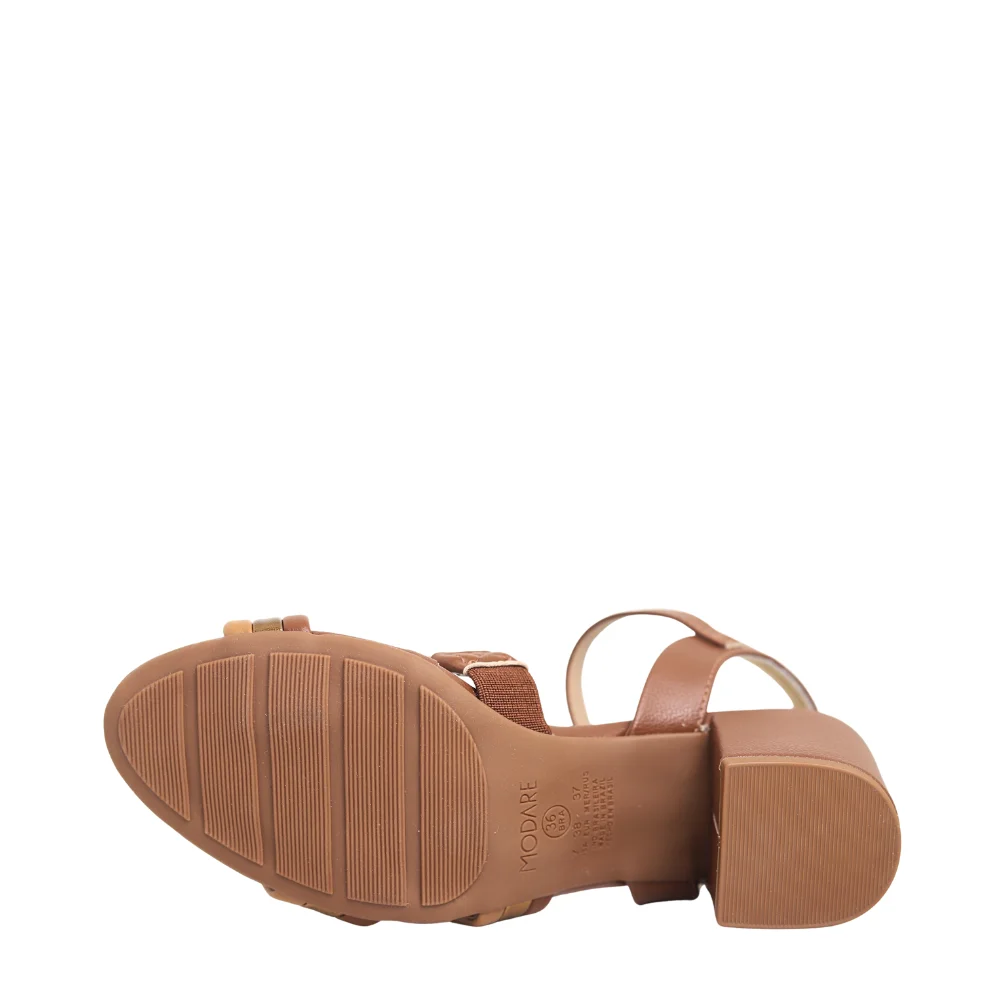 Sandália Feminina Casual Tiras Salto Bloco Modare 7109.486 Cobre 5