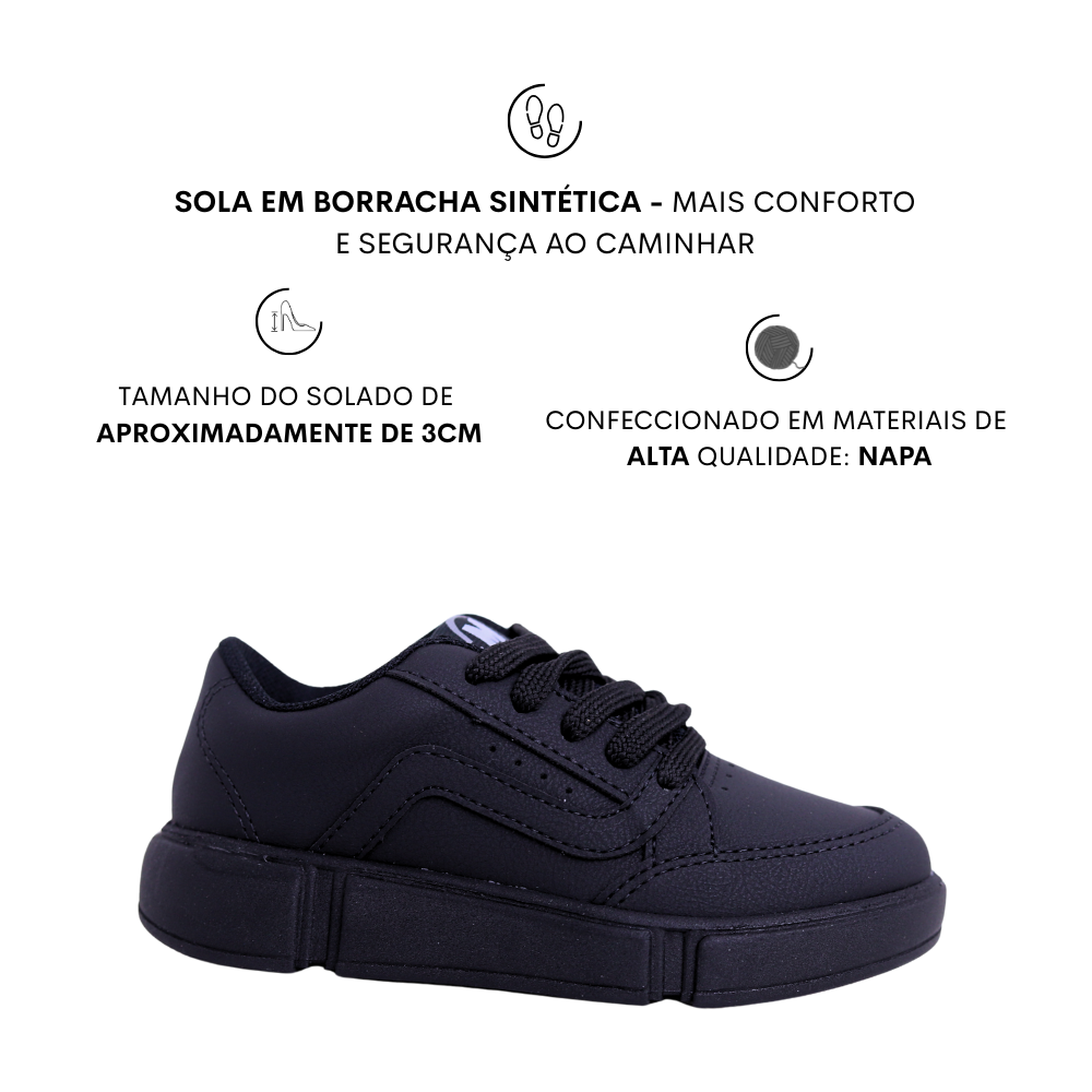 Tênis  Infantil Juvenil  Menino Conforto Molekinho  2838.129 Preto 2