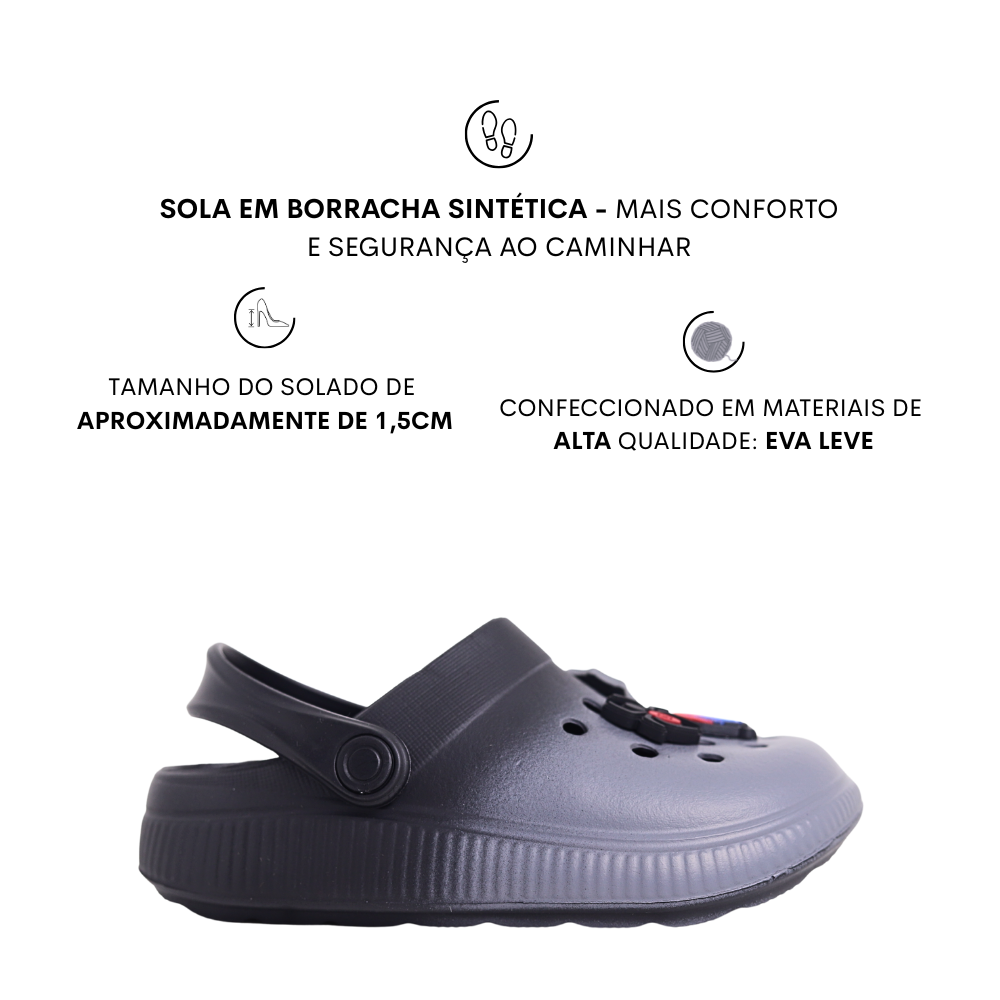 Sandália Babuche  Menino  Bottons  Aranha Molekinho 2874.305 Cinza 2