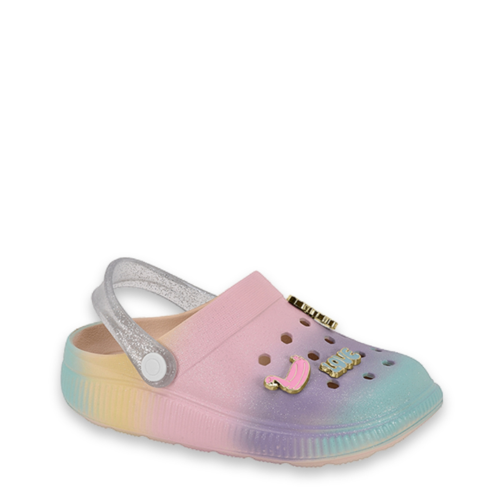 Sandália Babuche Menina Leve Glitter Pins Molekinha 2591.408 Multicores 2
