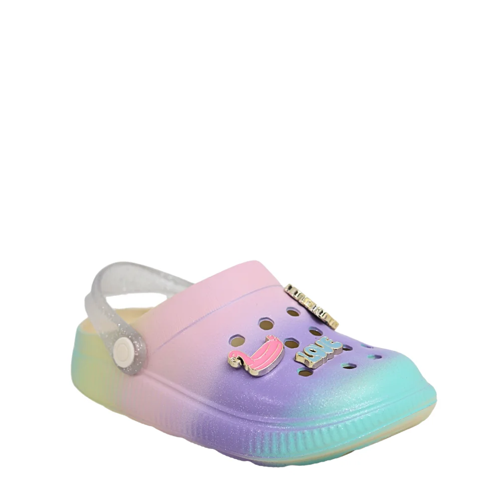 Sandália Babuche Menina Leve Glitter Pins Molekinha 2591.408 Multicores 3