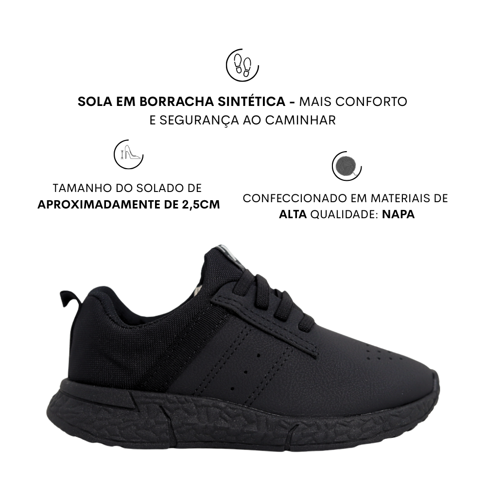 Tênis Conforto Menino Calce Fácil Casual Molekinho 2831.213 Preto 2