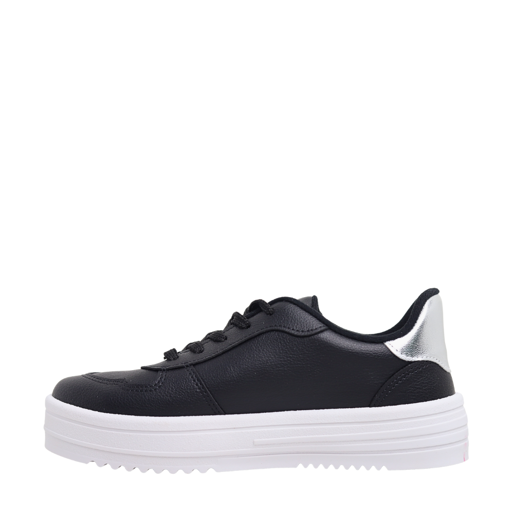 Tênis Flatform Tratorado Com Strass Feminino Moleca 5782.315 Preto 3