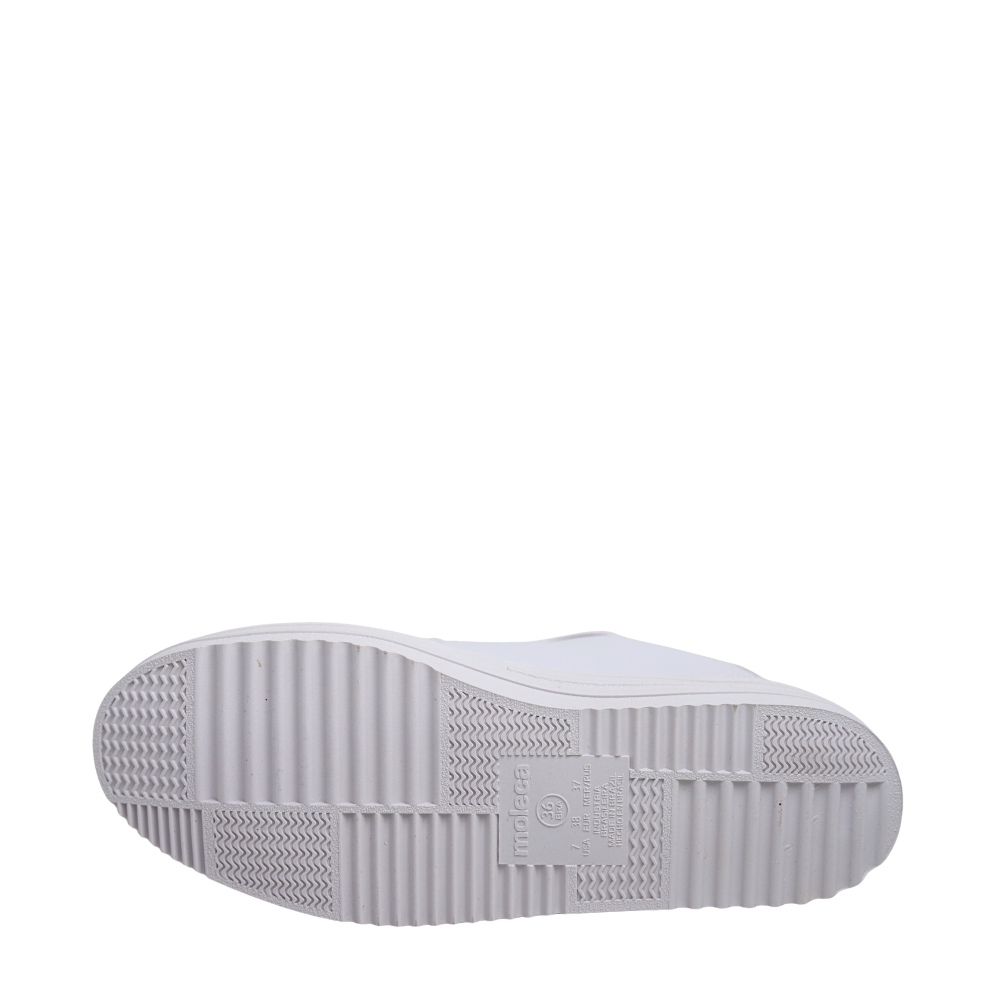 Tênis Flatform Tratorado Com Strass Feminino Moleca 5782.315 Branco 5