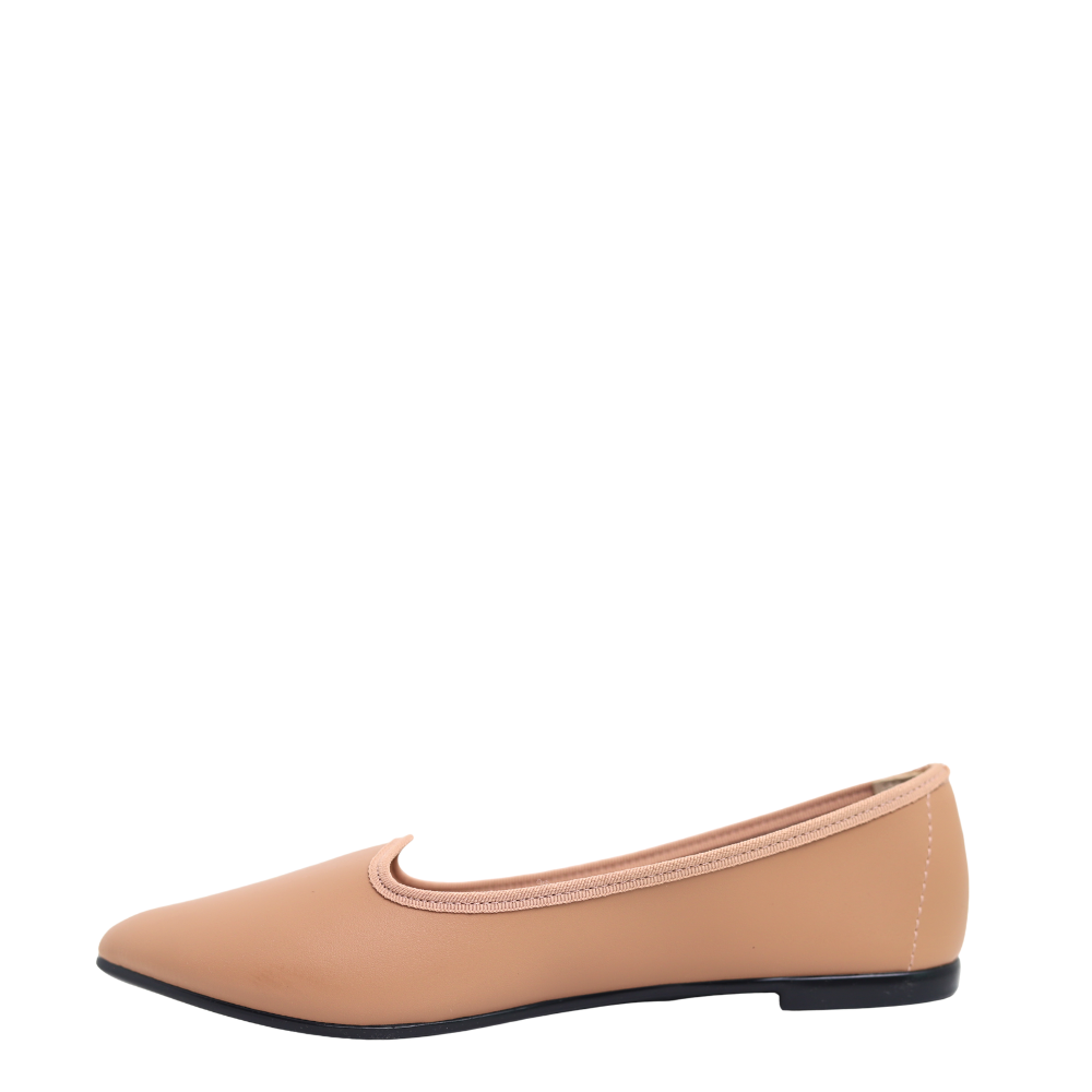 Sapatilha Feminina Casual Leve Bico Fino Moleca 5727.140 Bege 3