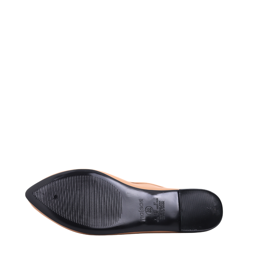 Sapatilha Feminina Casual Leve Bico Fino Moleca 5727.140 Bege 5