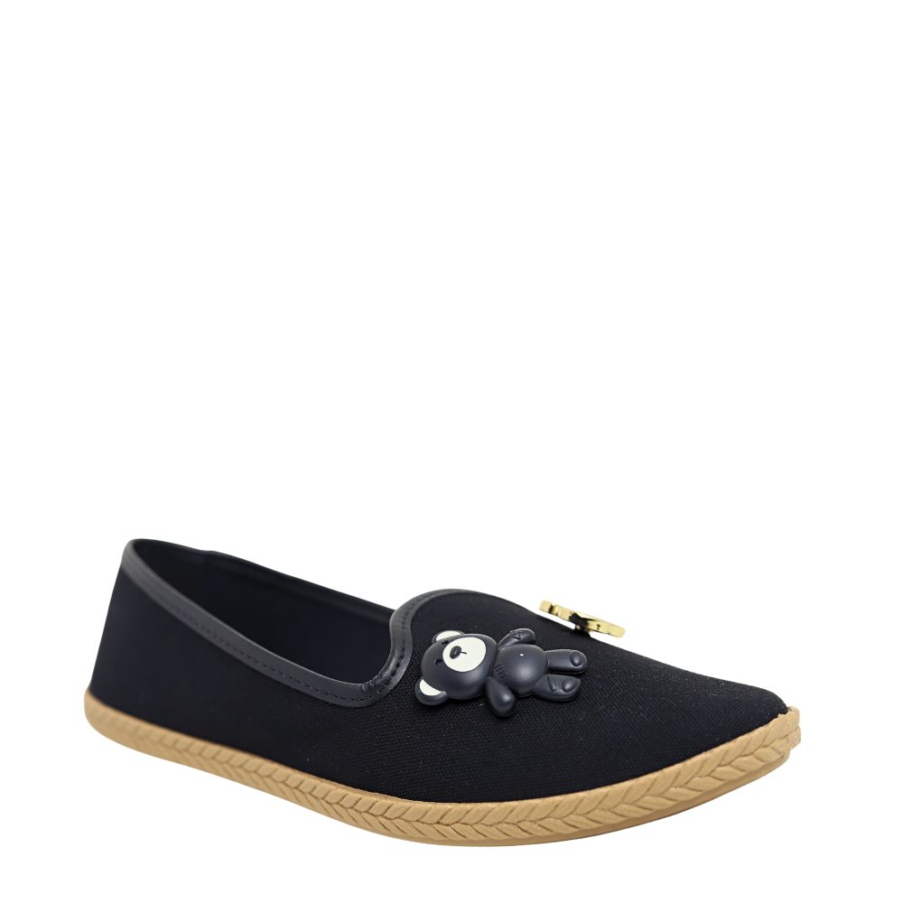 Sapatilha Alpargata Feminina Casual Com Pins Moleca 52871008 Preto 4