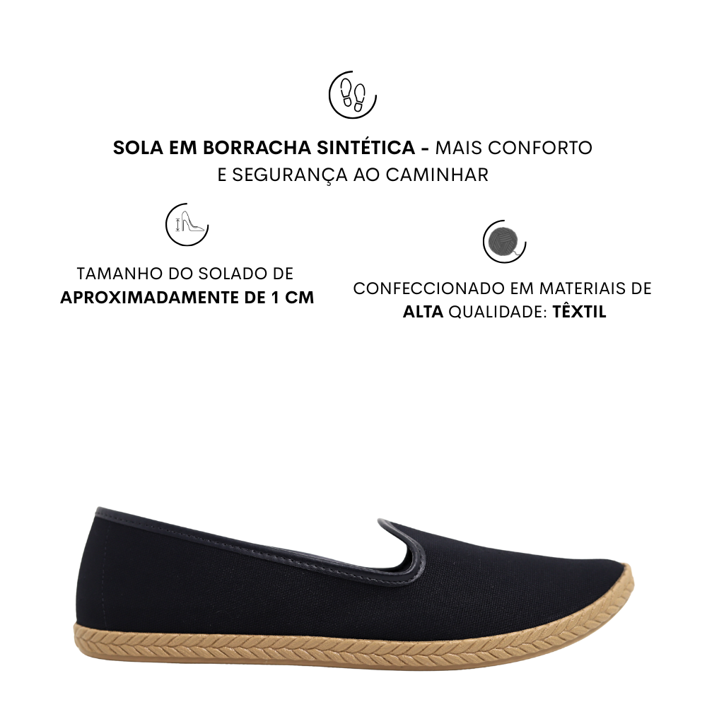 Sapatilha Alpargata Feminina Clássica Casual Moleca 52871005 Preto 2