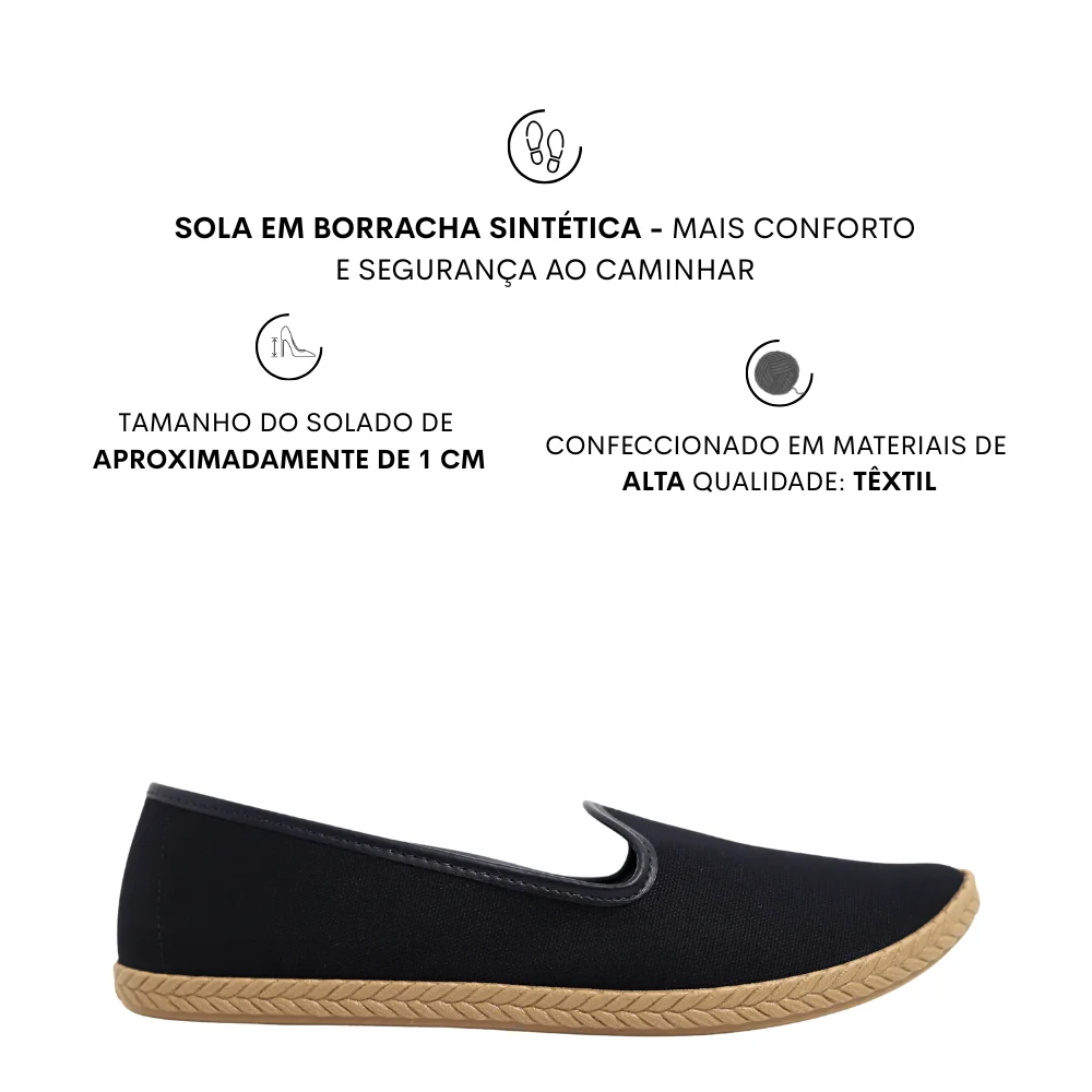 Sapatilha Alpargata Feminina Clássica Casual Moleca 52871005 Preto 2