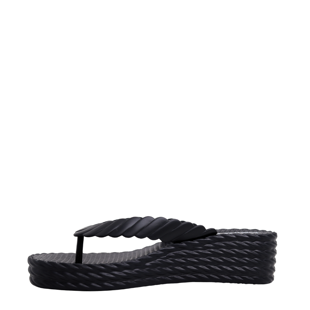 Tamanco Feminino Nuvem Salto Anabela Leve Beira Rio 8561.100 Preto 3