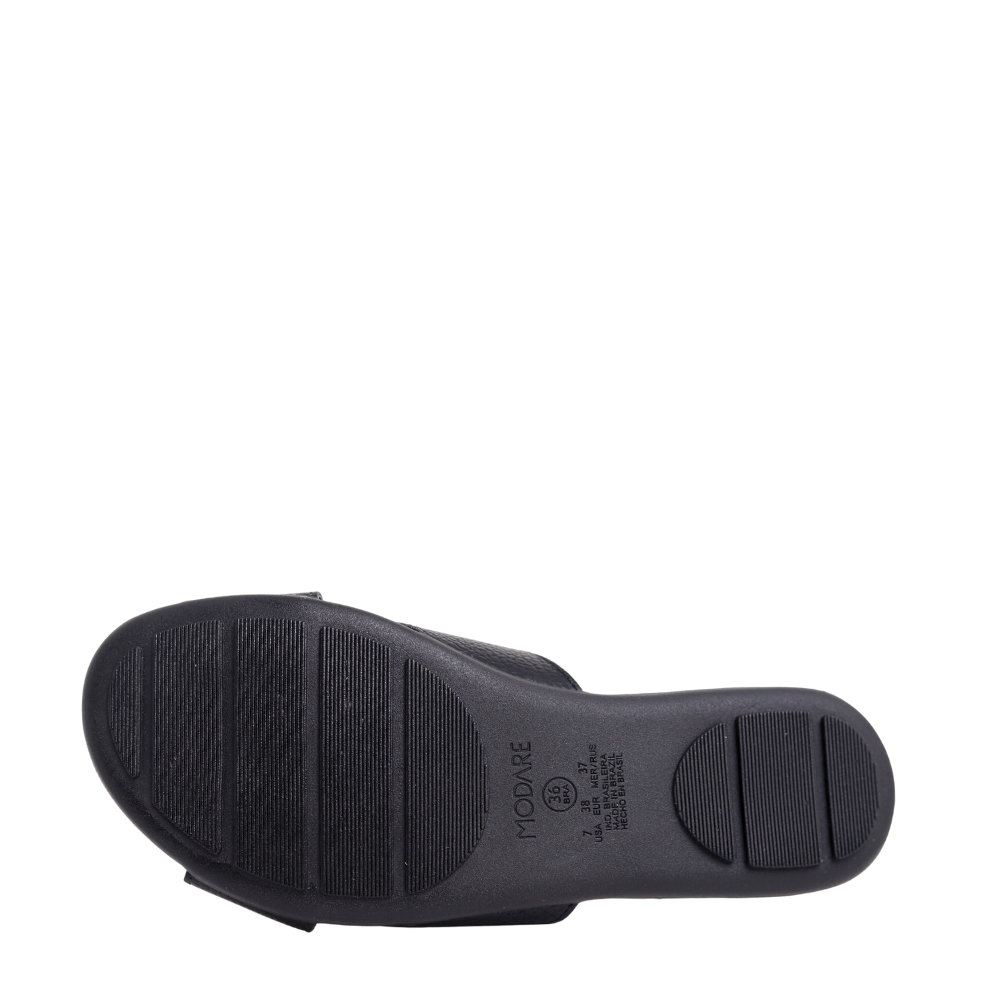 Sandália Rasteira Feminina Fivela Ajustável Modare 7163.134 Preto 5