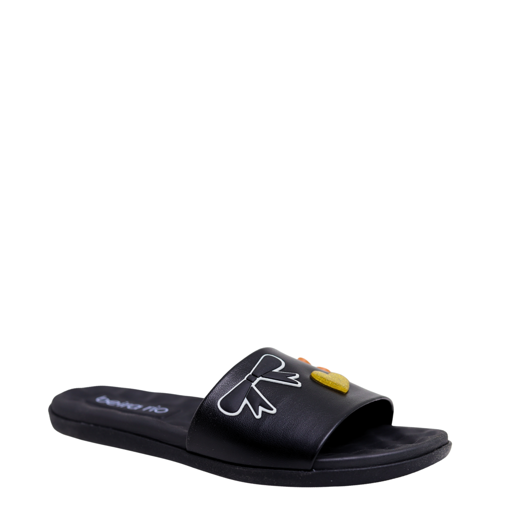 Chinelo Feminino Slide Rasteira Detalhes Beira Rio 8360.366 Preto 4