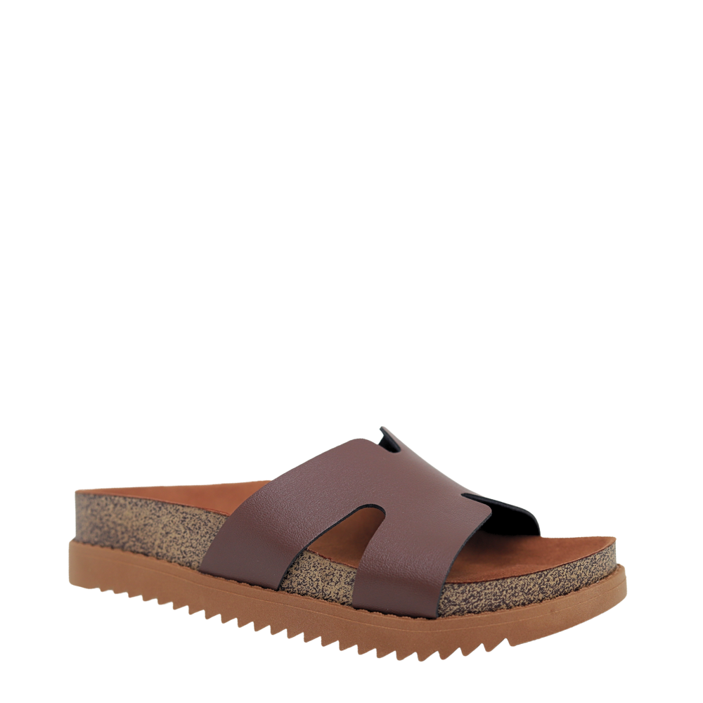 Tamanco Feminino Flatform Sandália Conforto Moleca 5500100 Marrom 4