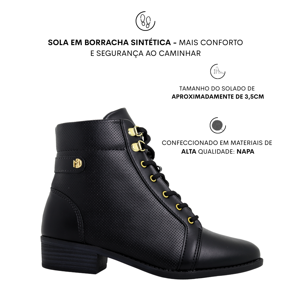 Bota Coturno Feminino Montaria Ultra Conforto Modare 7057227 Preto 2