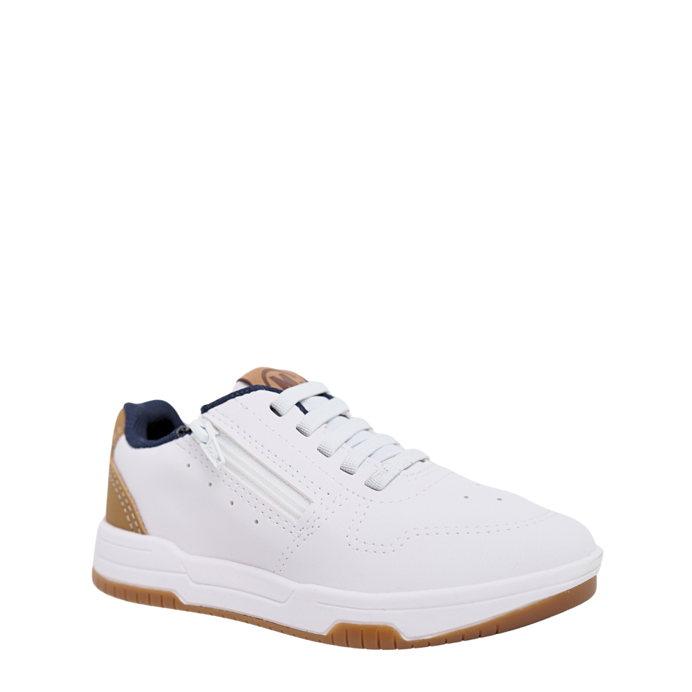 Tênis Menino Infantil Juvenil Com Zíper Molekinho 2852.102 Branco 4