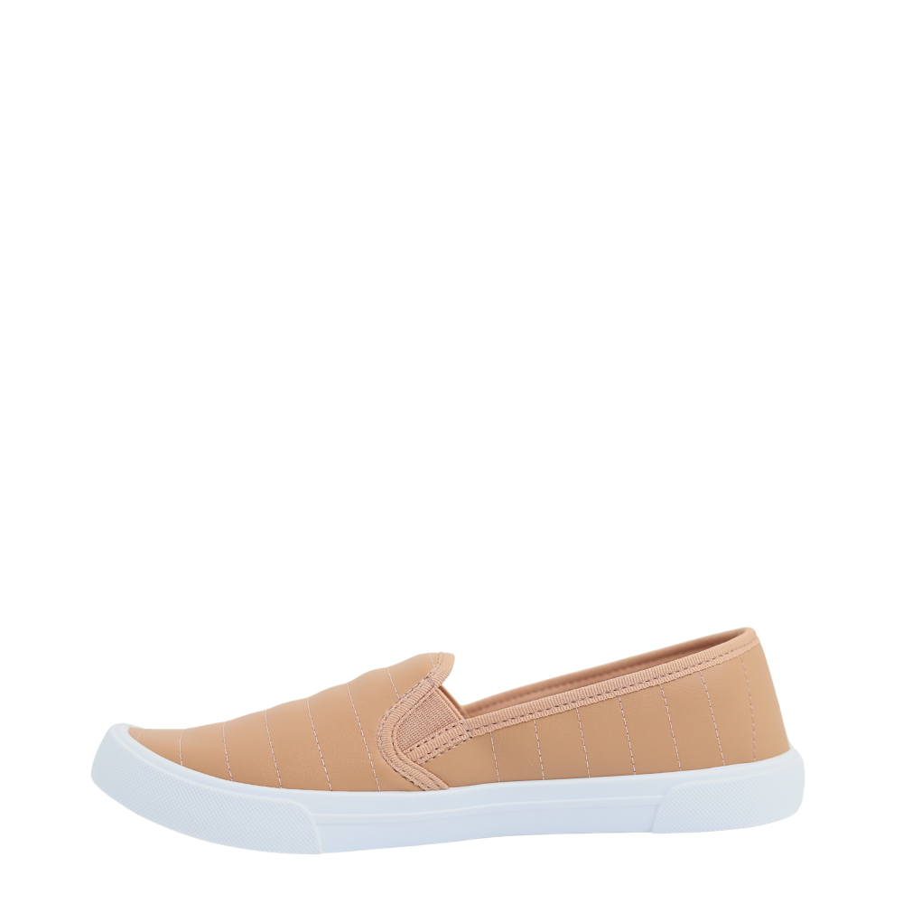 Sapatilha Feminina Calce Fácil Slip On Flow Moleca 5296.592 Bege 3