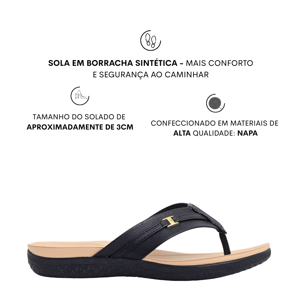 Tamanco Feminino De Dedo Conforto Pingente Modare 7125.244 Preto 2