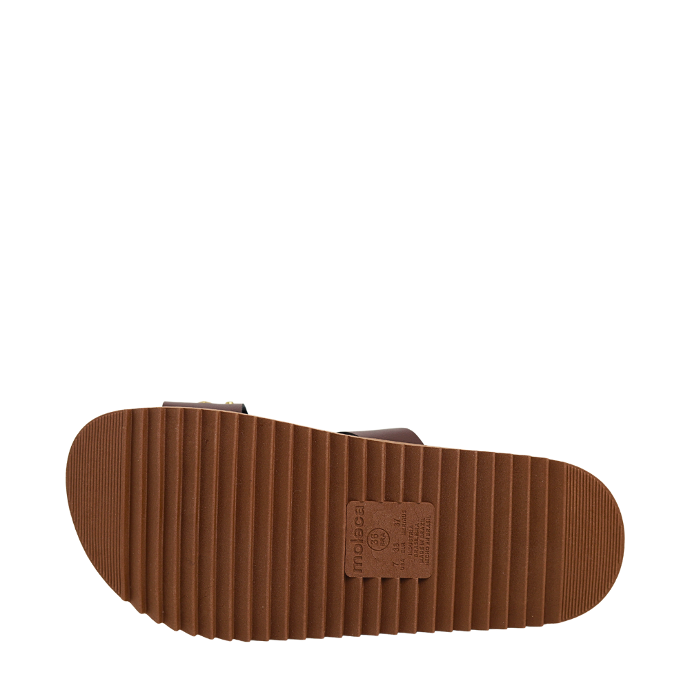 Tamanco Papete Feminino Tratorado com Fivela Moleca 5500.120 Marrom 5