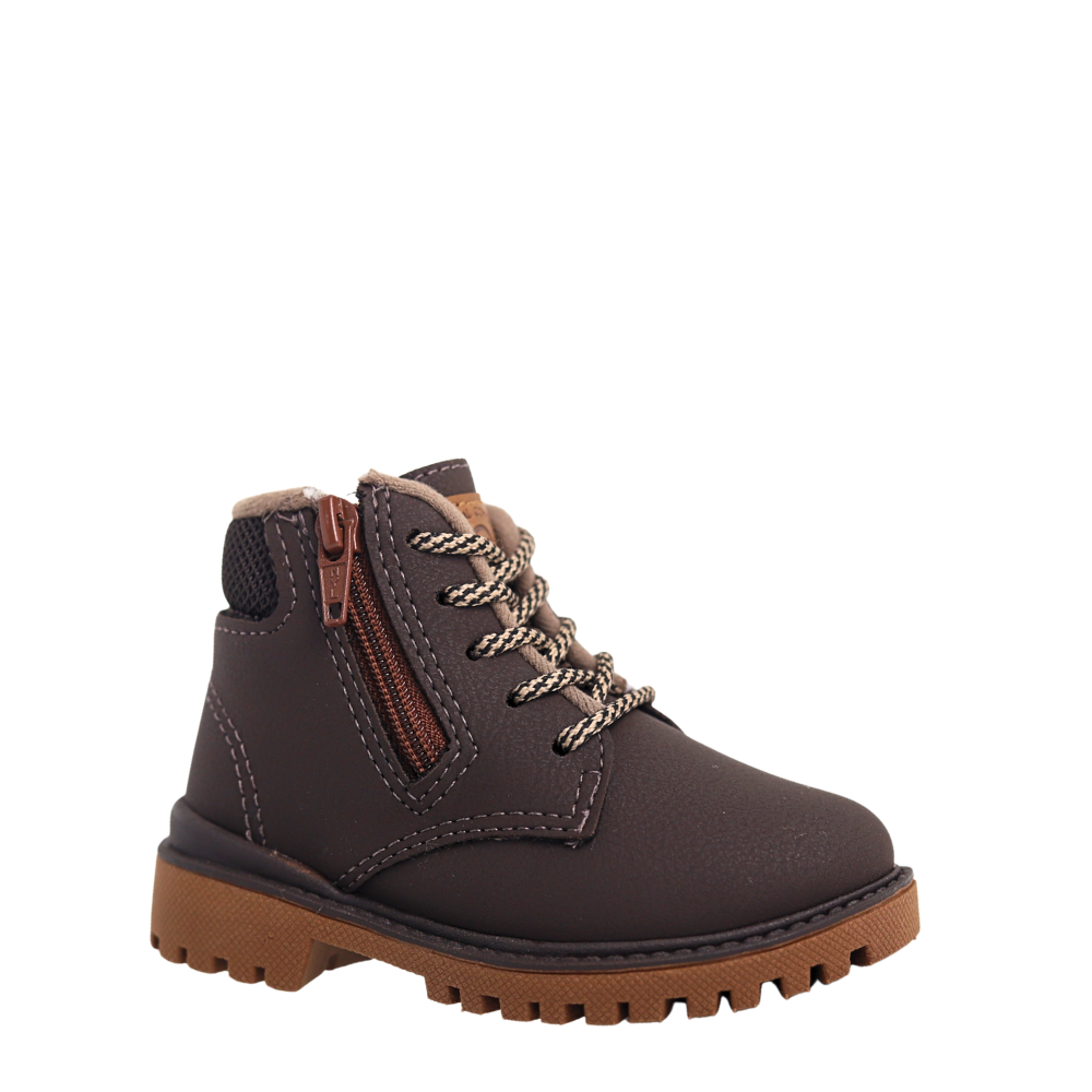Bota Coturno Infantil Menino Detalhes Molekinho 2144.240 Marrom 4